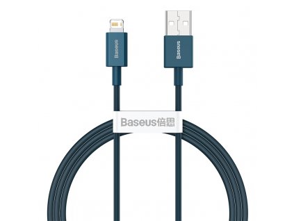 Baseus pružný nabíjecí a datový kabel USB/Lightning 2.4A / délka 2m / modrá /  CALYS-C03