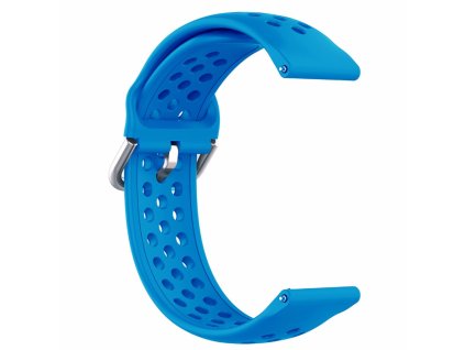 Sportovní silikonový řemínek k hodinkám / modrý / šířka 20mm /