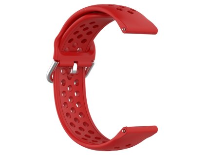Sportovní silikonový řemínek k hodinkám / červený / šířka 20mm /