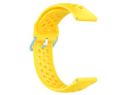 Sportovní silikonový řemínek k hodinkám / žlutý / šířka 22mm /
