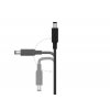 Prodlužovací kabel k napájecímu adaptéru / DC 5,5/2,1mm / 10 metrů / černý