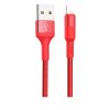 2834 hoco nabijeci a datovy kabel xpress lightning delka 1 m cervena hca004