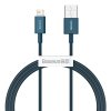 Baseus pružný nabíjecí a datový kabel USB/Lightning 2.4A / délka 2m / modrá /  CALYS-C03