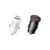 REMAX rychlonabíjecí duální adaptér do auta PD+ QC3.0 30W /  USB-A a USB-C / černý
