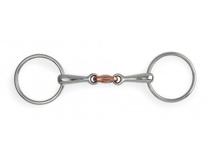 UDIDLO STIHLO DVAKRÁT LOMENÉ NEREZOVÉ S MĚDĚNOU PECKOU SHIRES (Velikost udidla 14cm)