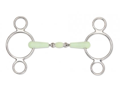 UDIDLO EQUIKIND PESSOA DVAKRÁT LOMENÉ S PECKOU SHIRES (Velikost udidla 14cm)