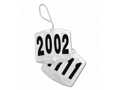 Waldhausen Číselník závodní čtyřmístný bílý