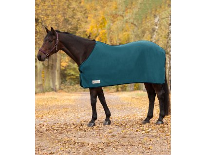 637 odpocovaci deka fleecova economic waldhausen peacock green 155cm