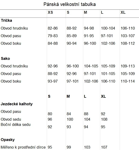 Equisoul_pánská_velikostní_tabulka_2