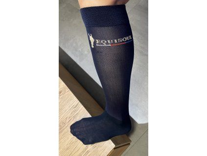 Thin Knee-High Socks - Blue