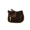 Luxury Saddle Pad and Ear Bonnet Set – Brown, Full