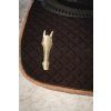Luxury Saddle Pad and Ear Bonnet Set – Brown, Full