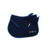 Luxury Saddle Pad and Ear Bonnet Set – Dark Blue, Full
