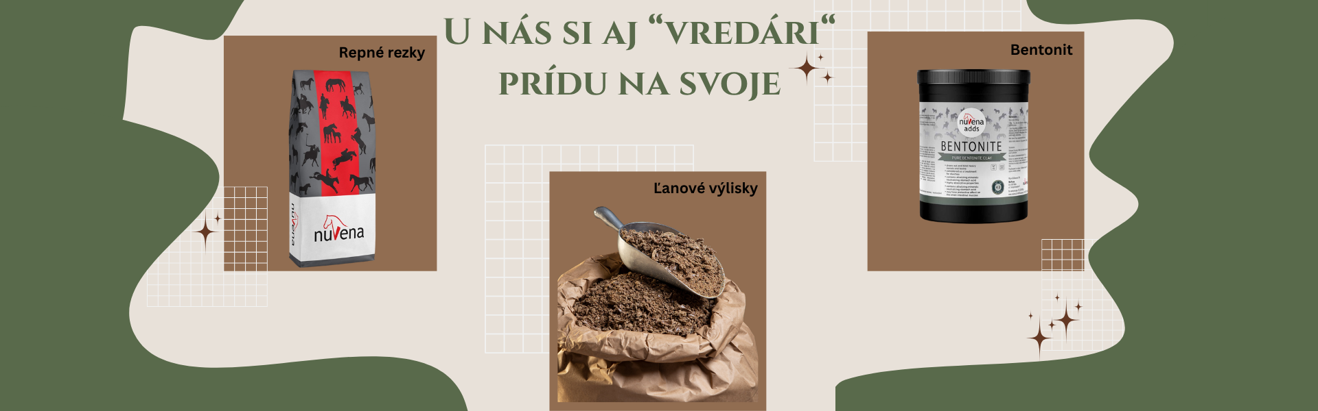 Produkty pre kone so žalúdočnými vredmi a náchylnosťou na ne