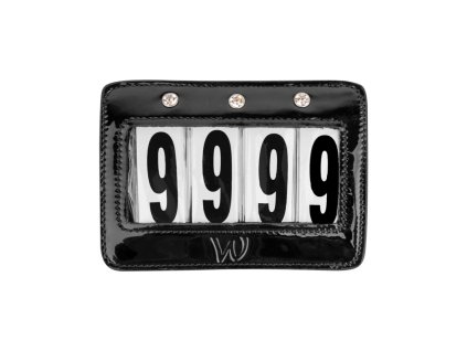 Štartovacie číslo z lakovanej kože