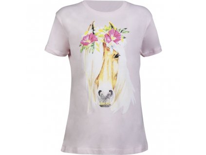 Dětské triko HKM Flower Horse růžová