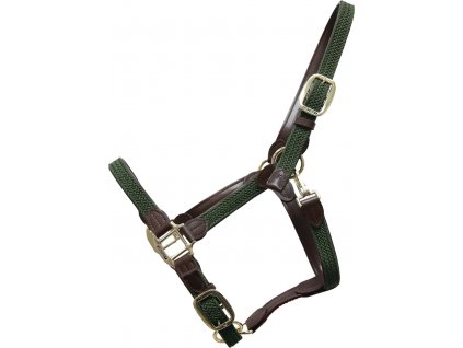 kentucky horsewear plaited nylon halter olive green wb 517709 en