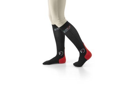 Jazdecké podkolienky Unisex EGO7 čierne