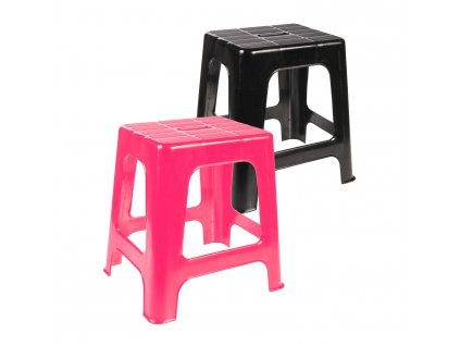 0021236 sgabello in plastica v plast black hot pink