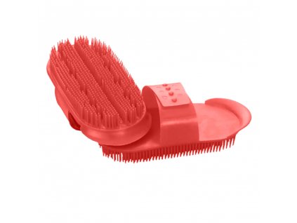 plastic curry comb 10696 c red 1