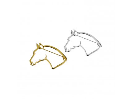 0019838 ga00158 spilla modello testa di cavallo gold or silver color