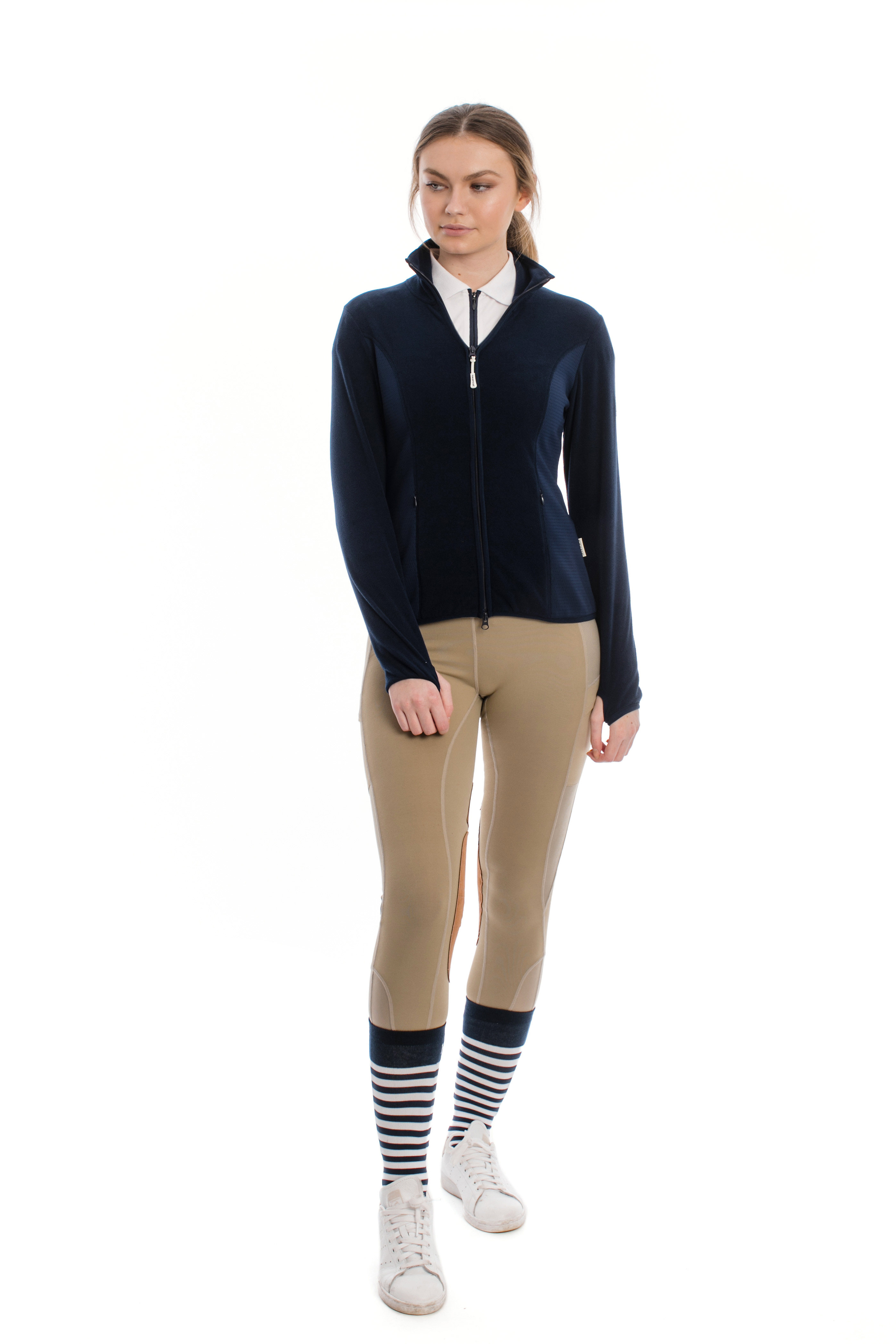 HORSEWARE ERIN HYBRID MICROFIBRE FLEECE Farba: Navy, Veľkosť: M