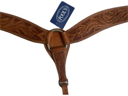 Poprsník Flower, světle hnědý