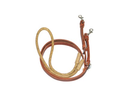 Barrel Pool’s kožené otěže s rawhide, barva natural