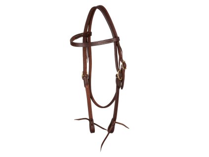 Uzdečka se zlatým kováním, hnědá