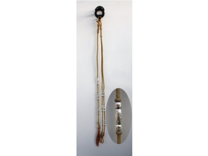 Romal Reins Rawhide, Silver Ball's, Roller Pipe's, Natur