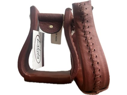 Třmeny Lakota kožené, koňak