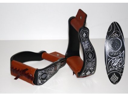 Třmeny černé tvarované