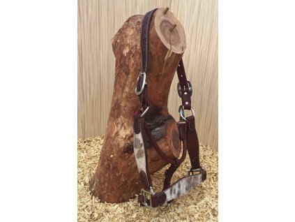 Halter kožená ohlávka CowHide, dark chestnut