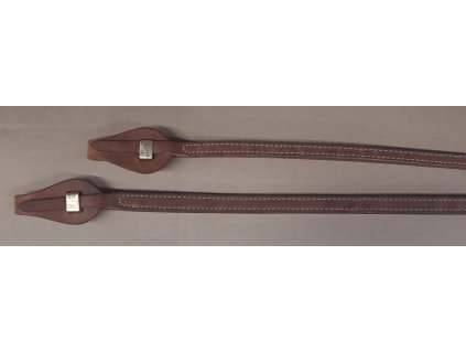 Kožené westernové otěže s rychloupínáním, šířka 5/8", hnědá