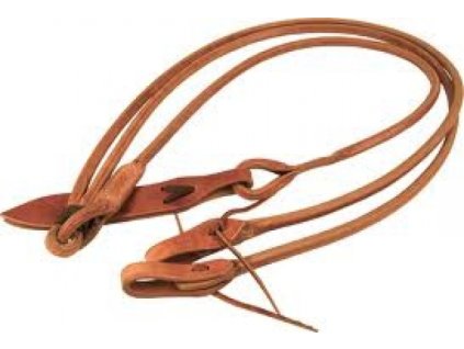Kožený Romal reins z kulaté harness kůže, oliato