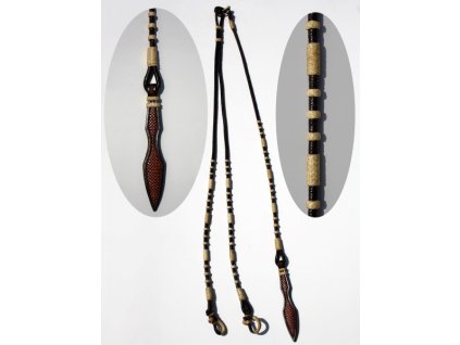 EE Tack Romal reins dark brown/natur