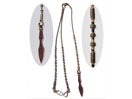 EE Tack Romal reins, vzorovaný design, zdobený popper