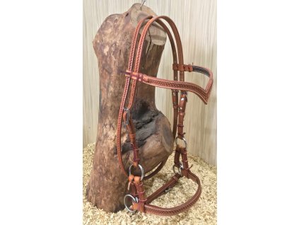 Sidepull s basket vzorem a čelenkou do V