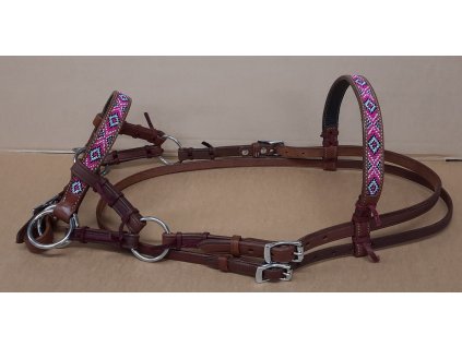 Sidepull s růžovými perličkami, velikost QH