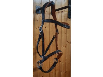 Anatomicky tvarovaný sidepull s podložením, brown/chestnut