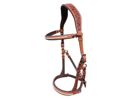 Anatomicky tvarovaný sidepull, vyřezávaný design s perličkami Swarowski