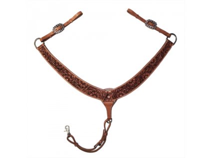 SN Tack westernový poprsník Floral, chestnut
