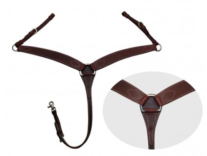 EE Tack westernový poprsník s prošitím, brown