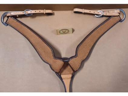 Westernový poprsák Basket tooling, brown. Velikost QH