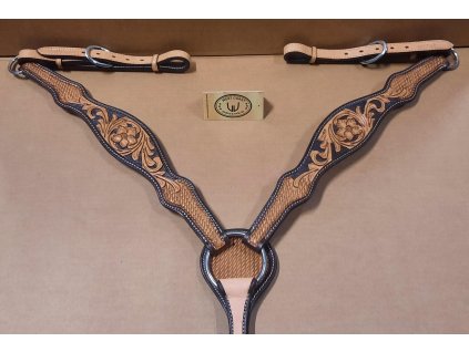 Westernový poprsák combi tooling West Coast, antique russet/brown. Velikost QH