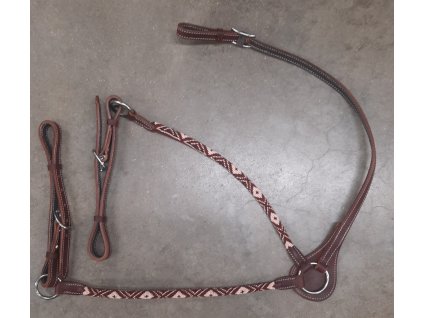 Westernový poprsák West Coast Brown Pearls, dark chestnut. Velikost QH