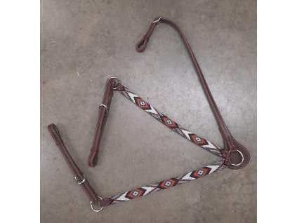 Westernový poprsák West Coast Navajo Pearls, dark chestnut. Velikost QH