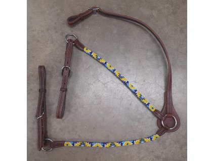 Westernový poprsák West Coast SUN Pearls, dark chestnut. Velikost QH