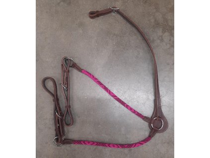 Westernový poprsák West Coast Pink Pearls, dark chestnut. Velikost QH