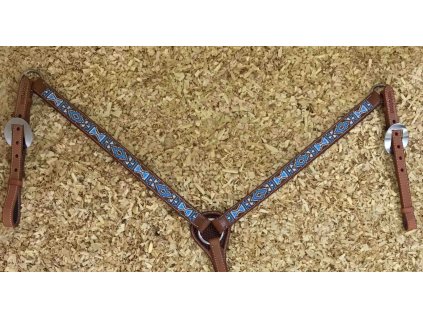 Westernový poprsák s Blue pearls, Chestnut